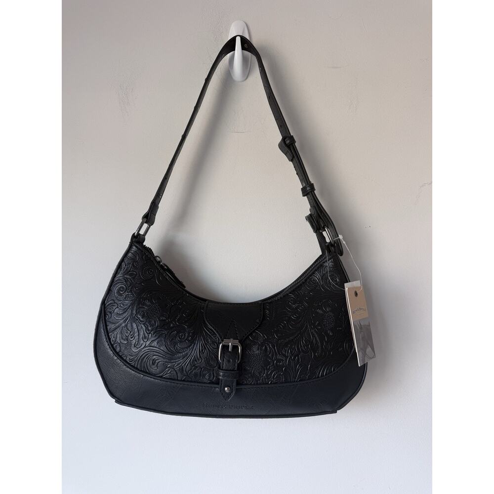 Rein and Bridle Black Faux Leather Women's Purse Western 12x7x2 NWT SLAH018